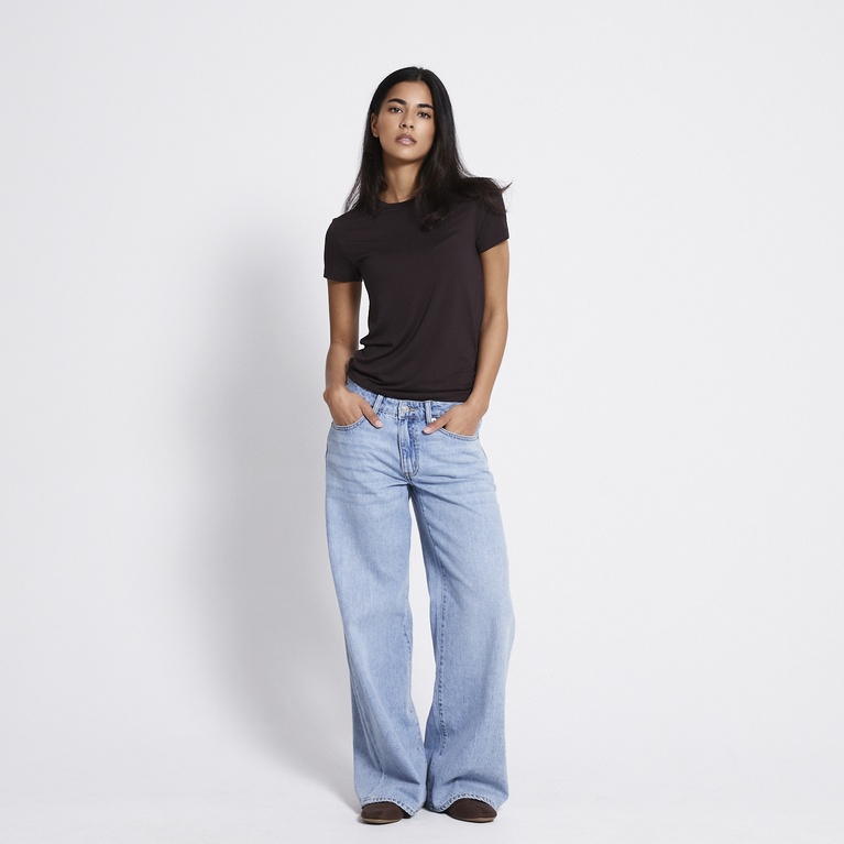 Soft feel tee "Liv" Brown